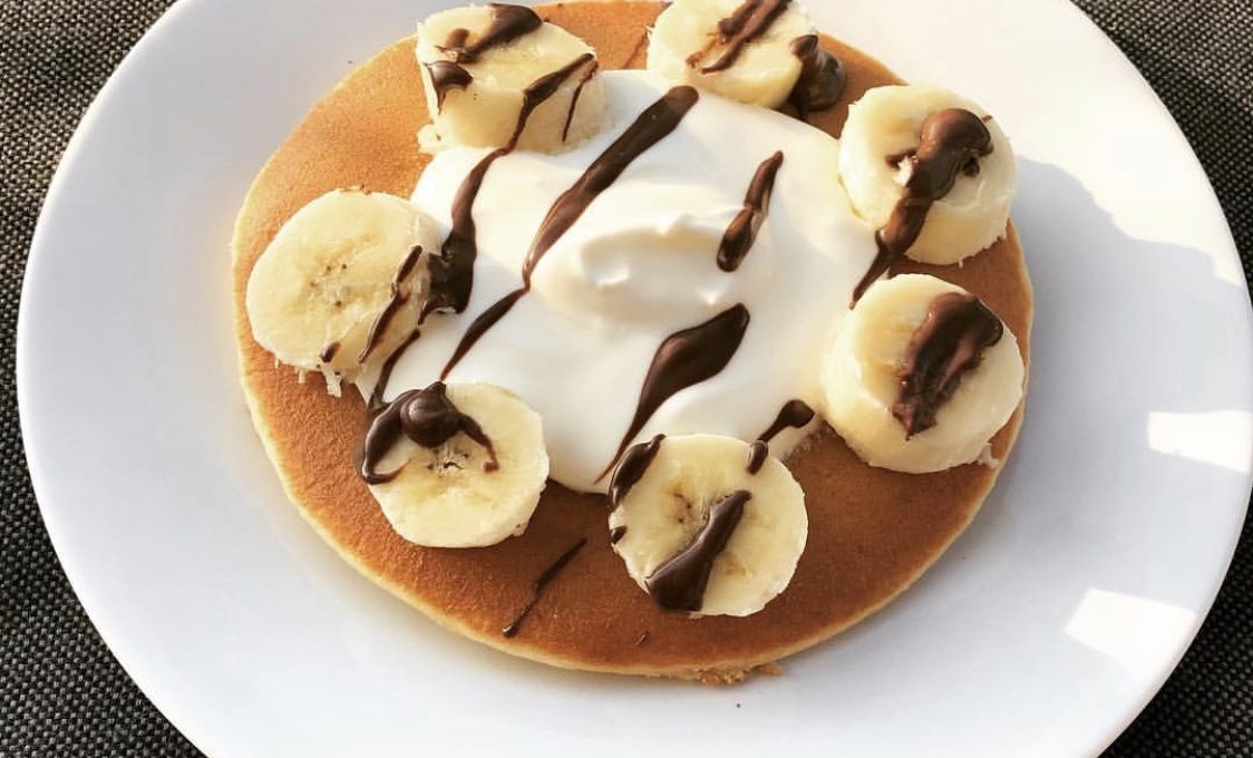 high protein pancake banana vanilla muscle fat loss food