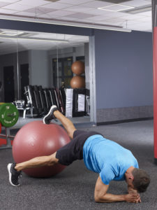 Plank toe tap technique