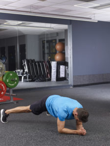 Plank toe tap technique 