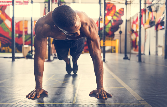 bodyweight press-up training exercises chest muscle variations