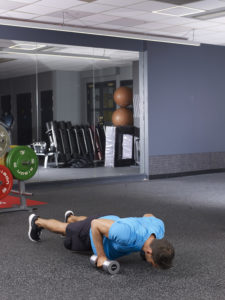 Dumbbell press-up technique