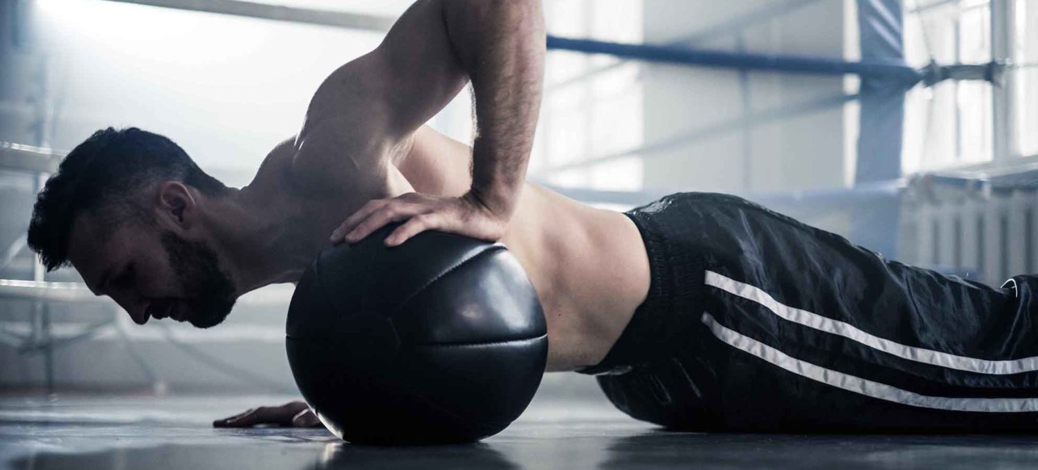 Gym man turning fat into muscle