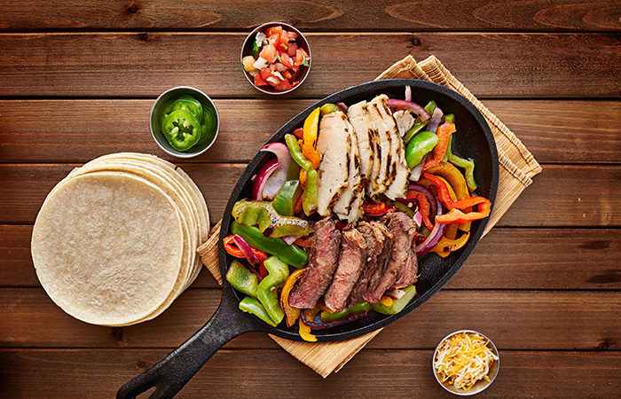 steak chicken fajitas best fat-loss diet muscle meals healthy eating food