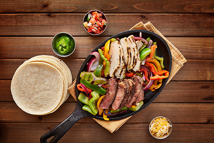 steak chicken fajitas best fat-loss diet muscle meals healthy eating food