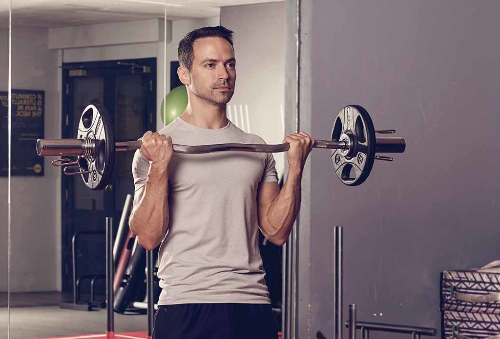 EZ bar biceps curls for arms size and strength