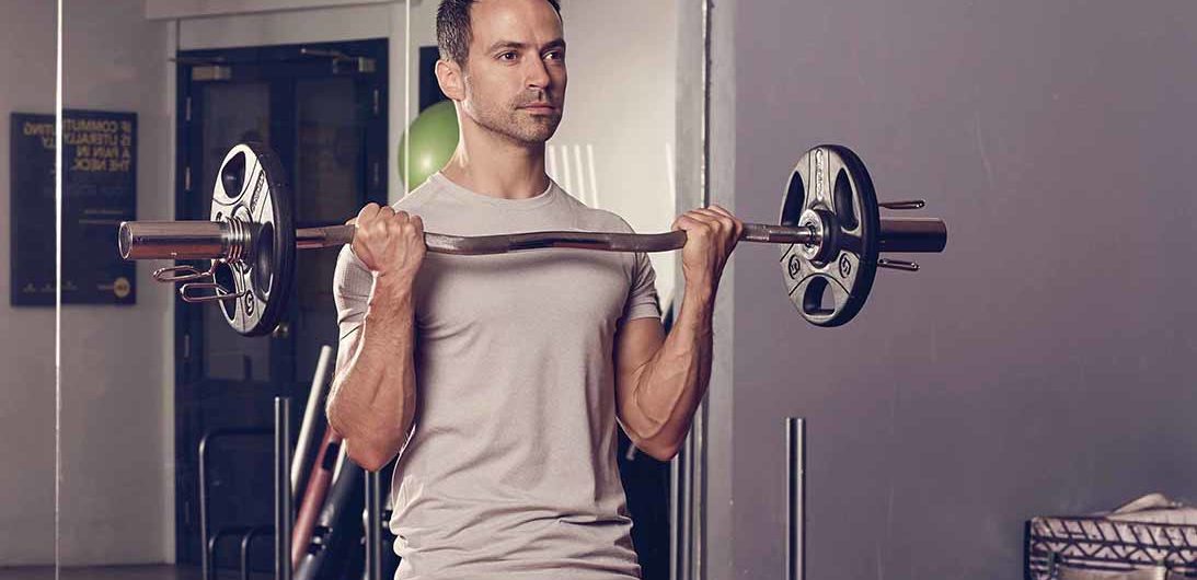 EZ bar biceps curls for arms size and strength