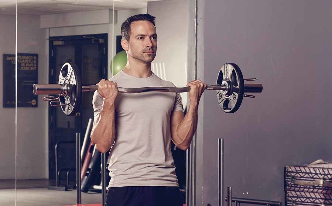 EZ bar biceps curls for arms size and strength