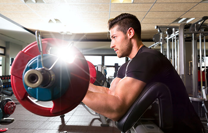 Preacher curl gym lift build bigger biceps arms