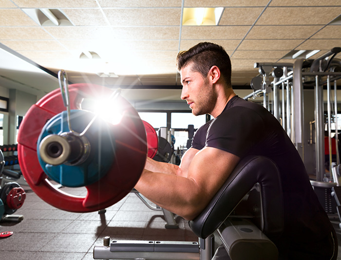 Preacher curl gym lift build bigger biceps arms