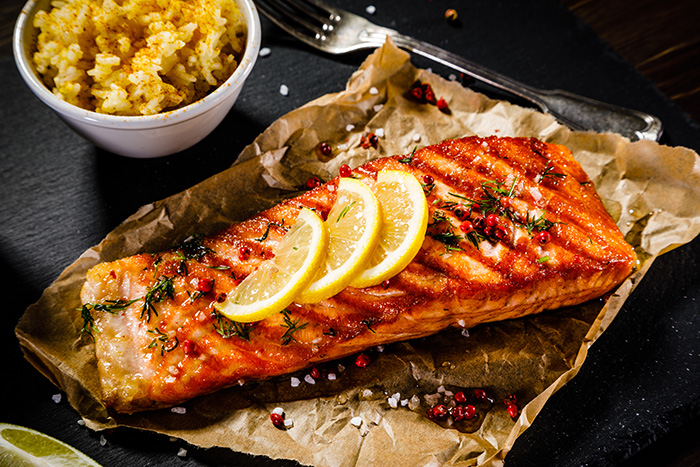 how to improve gut health fat loss salmon lemon rice