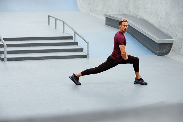 Do the reverse lunge to build stronger legs