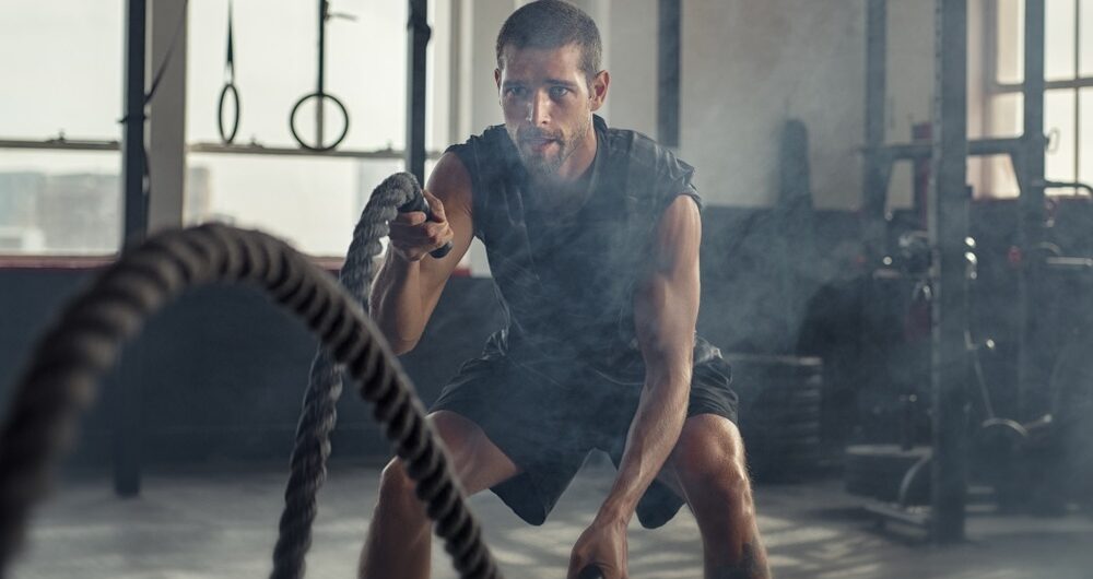heart rate variability training cardio battleropes gym man fitness athlete